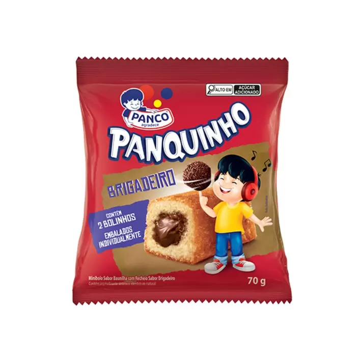 Oferta de Mini Bolo Panco Panquinho Recheado Baunilha/Brigadeiro 70G por R$4,69 em Casa do Sabão