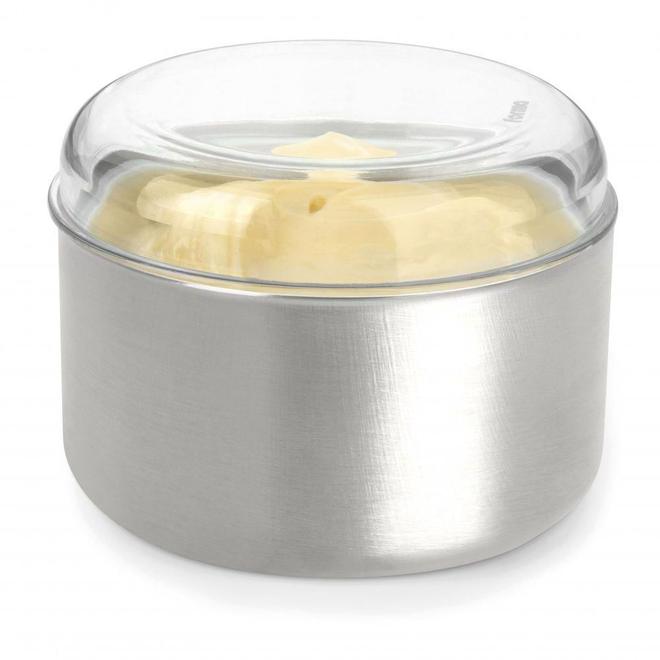 Oferta de Manteigueira Margarineira Pop 350 Gr Aço Inox Tampa Acrilico Forma por R$48,01 em Casa e Vídeo