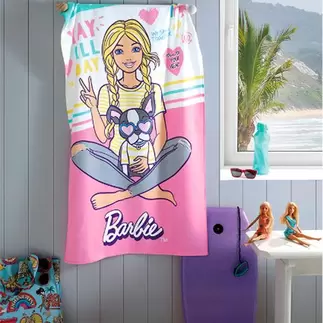 Oferta de Toalha de banho 70cmx1,15m barbie Dohler por R$39,99 em Casa Freitas