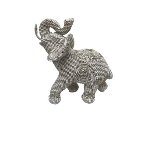 Oferta de Escultura Elefante Em Resina Off White 10X19X18,5Cm por R$209 em Cecilia Dale
