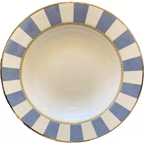 Oferta de Prato Fundo Blue Strip Filete Ouro por R$42 em Cecilia Dale