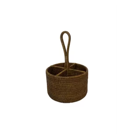 Oferta de Porta Talheres/Temperos Redondo Em Rattan Paya 20X12Cm por R$218,75 em Cecilia Dale