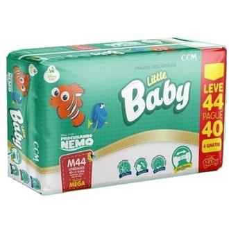 Oferta de Fraldas Descartáveis Little Baby Mega M Embalagem Leve 44Un Pague 40Un por R$19,97 em Cocipa