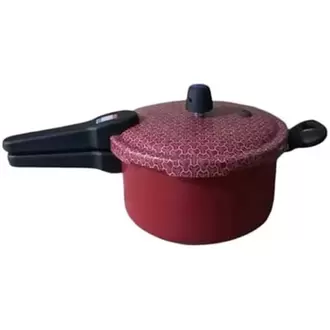 Oferta de Panela de Pressão com Fechamento Externo Antiaderente Grafite Vermelho Ramos 6l por R$224,9 em Cocipa