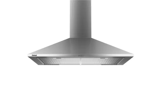 Oferta de Coifa de Parede Consul 60 cm Inox piramidal 4 bocas com duplo filtro - CA060BR por R$1206 em Consul