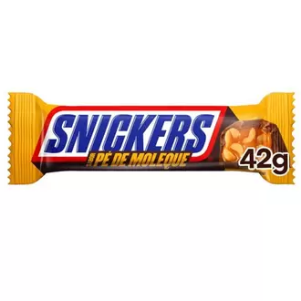 Oferta de Pé de Moleque Snickers 42g por R$3,59 em Coocerqui