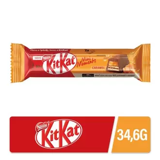 Oferta de Chocolate Mini Moments Caramel Kit Kat 34g por R$2,93 em Coocerqui