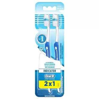 Oferta de Escova Dental Macia Indicator Pró Saúde Oral-B 2Un por R$18,9 em Coocerqui