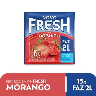 Oferta de Refresco em Pó de Morango Fresh 15g por R$0,99 em Coocerqui