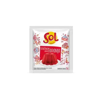 Oferta de Gelatina em Pó Sabor Morango Sol 25g por R$0,93 em Coocerqui