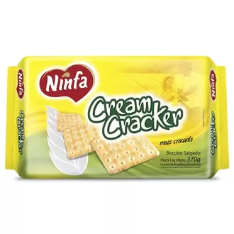 Oferta de Biscoito Salgado Ninfa Cream Cracker Pacote 370G por R$4,93 em Coocerqui