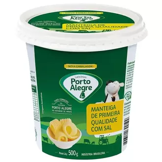 Oferta de Manteiga com Sal Porto Alegre 500G por R$27,9 em Coocerqui