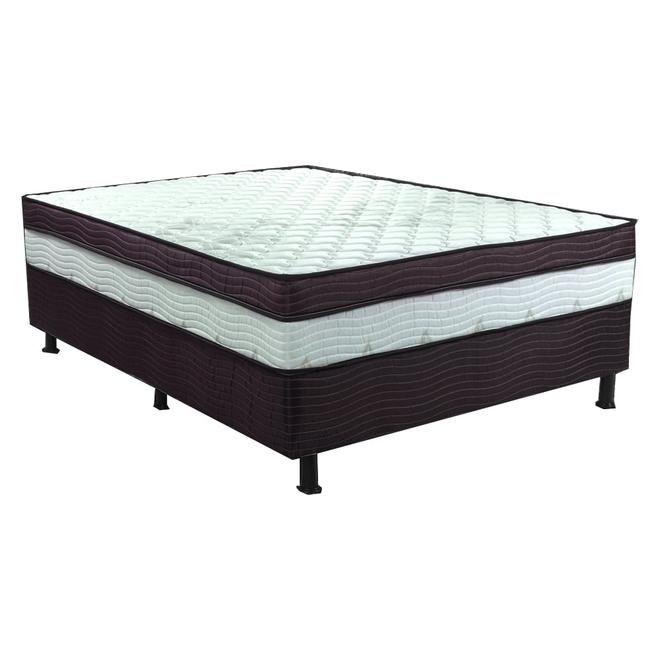 Oferta de Cama Box De Casal Bonsono Premium Luxo Marrom 138x188x52 por R$499 em Credimoveis Novolar