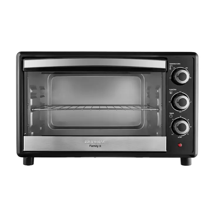 Oferta de Forno Elétrico Mondial 42 Litros de Bancada até 250°C Timer 90min 1600W Family 2 por R$445 em Cybelar