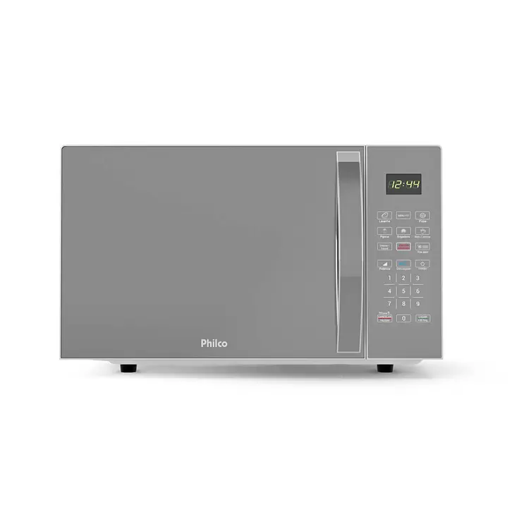 Oferta de Microondas Philco 25 Litros Bancada Multifunções Limpa Fácil Tira Odor Descongelar 1100W PMO28S por R$799 em Cybelar