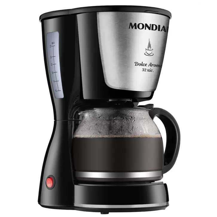 Oferta de Cafeteira Elétrica Mondial 32 Xícaras Filtro Permanente e Jarra de Vidro 800W Dolce Arome por R$179 em Cybelar