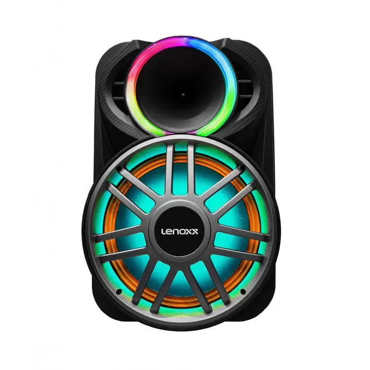 Oferta de Caixa de Som Amplificada Lenoxx Portátil 900W Bluetooth USB LED Função Karaoke LCA15 por R$899 em Cybelar