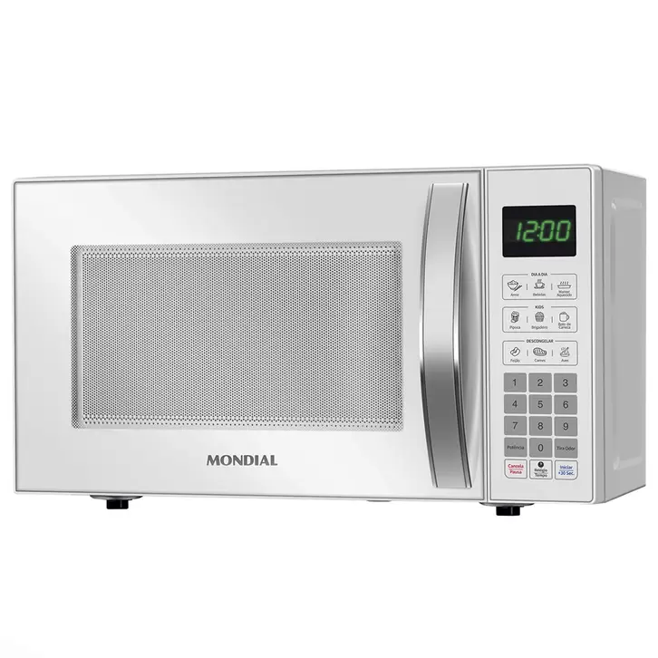 Oferta de Microondas Mondial 21L de Bancada Display Digital 10 Potências 1200W com Receitas MO-01-21 por R$599 em Cybelar