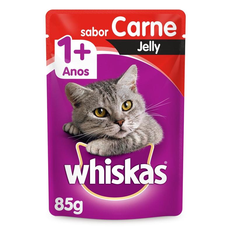Oferta de Whiskas Sache Ad Carne Jelly 85G por R$2,99 em D'avó Supermercado