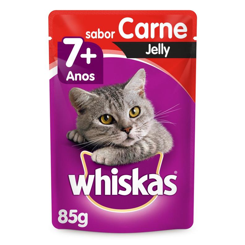 Oferta de Whiskas Sache Senior Jelly Carne 85G por R$2,99 em D'avó Supermercado