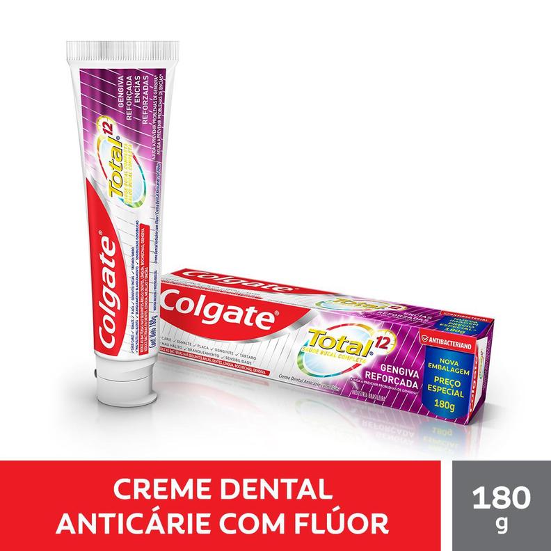Oferta de Colgate Total 12 Gengiva Reforçada Creme Dental 180G por R$12,99 em D'avó Supermercado