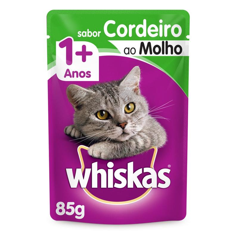 Oferta de Petisco Para Gatos Whiskas Cordeiro 85 G- Sachê por R$2,99 em D'avó Supermercado