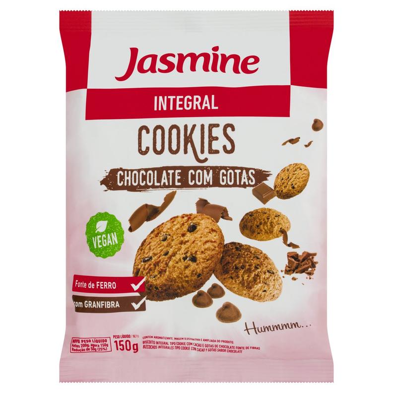 Oferta de Cookies Integrais Jasmine Chocolate 150G por R$7,99 em D'avó Supermercado