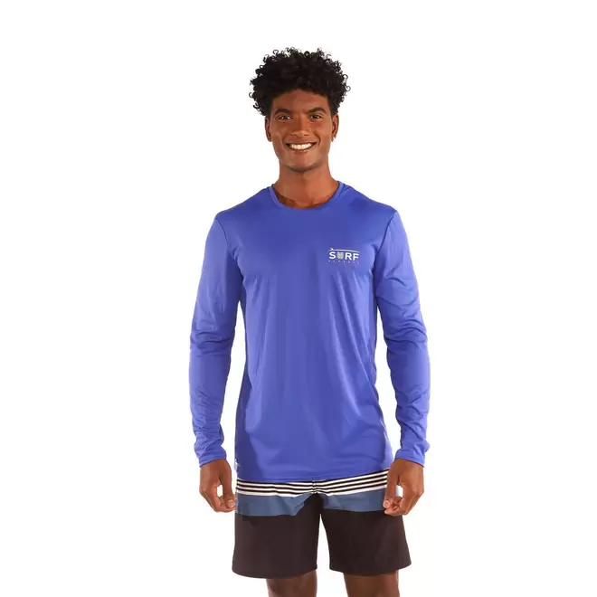 Oferta de Camiseta Masculina de Surf e Bodyboard Proteção UV50+ Olaian por R$71,99 em Decathlon