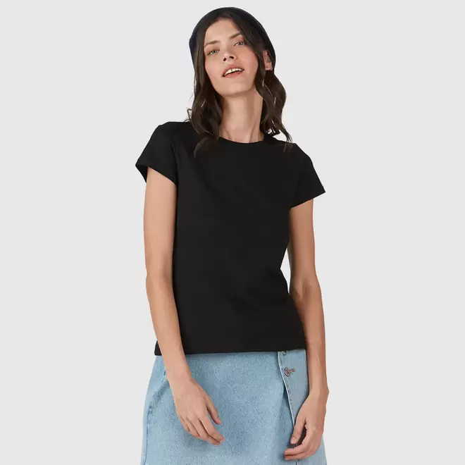 Oferta de Blusa Básica Decote Redondo Feminina por R$39,99 em Di Gaspi