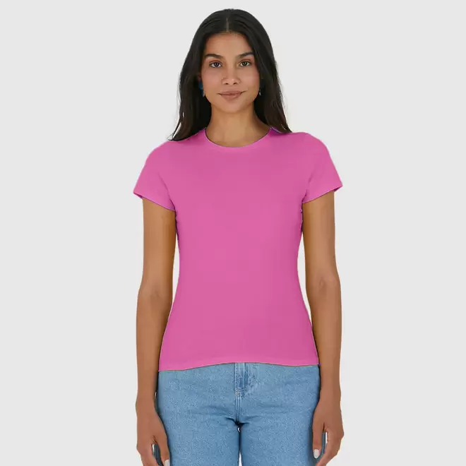 Oferta de Blusa Básica Decote Redondo Feminina por R$39,99 em Di Gaspi