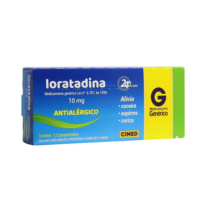 Oferta de Loratadina Cimed 10mg com 12 Comprimidos Genérico por R$8,99 em Drogaria Santa Marta