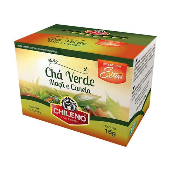 Oferta de Chá Chileno Verde Maçã e Canela com Stevia de 15g por R$5,99 em Drogaria Santa Marta