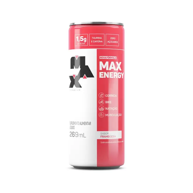 Oferta de Energético Max Energy Framboesa de 269ml por R$8,99 em Drogaria Santa Marta