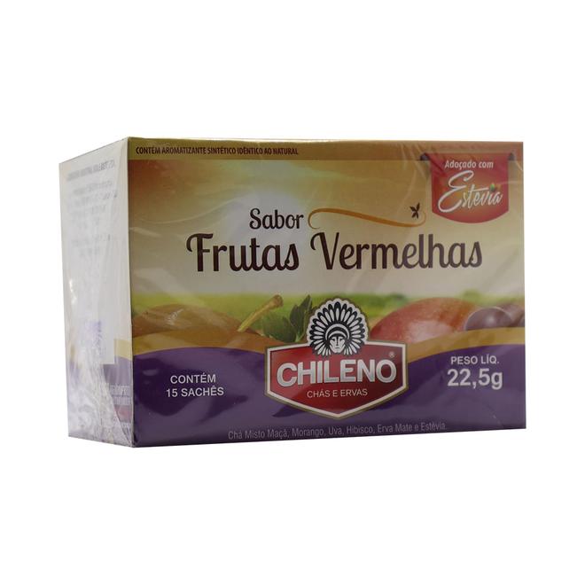 Oferta de Chá Chileno Misto Frutas Vermelhas Stevia 15 Sachês por R$5,99 em Drogaria Santa Marta