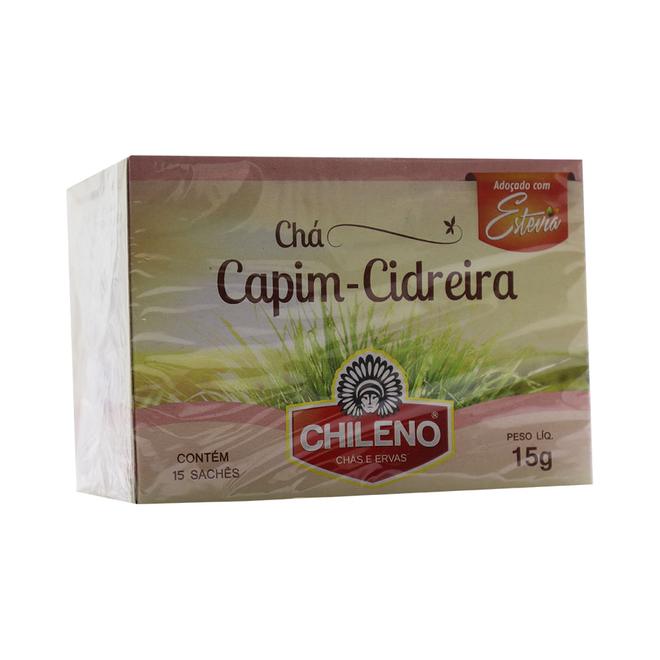 Oferta de Chá Chileno Capim-Cidreira Stevia 15 Sachês por R$6,99 em Drogaria Santa Marta