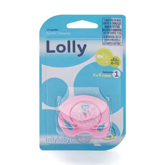 Oferta de Chupeta Lolly Baby Tip Silicone Redondo N1 Rosa por R$22,99 em Drogaria Santa Marta