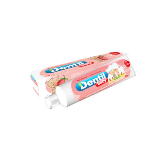 Oferta de Gel Dental Infantil Dentil Sabor Morango 50g por R$6,99 em Drogaria Santa Marta