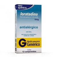 Oferta de Loratadina 10mg Neo Quimica 12 comprimidos por R$11,99 em Drogaria Venancio