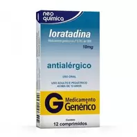 Oferta de Loratadina 10mg Neo Quimica 12 comprimidos por R$11,99 em Drogaria Venancio