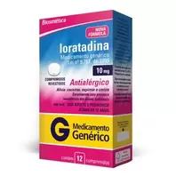 Oferta de Loratadina 10mg Biosintética 12 Comprimidos Revestidos por R$6,99 em Drogaria Venancio