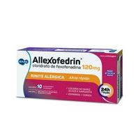 Oferta de Allexofedrin 120mg Ems 10 Comprimidos Revestidos por R$19,9 em Drogaria Venancio