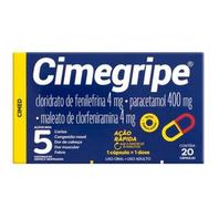 Oferta de Cimegripe Cimed 20 Cápsulas por R$9,69 em Drogaria Venancio
