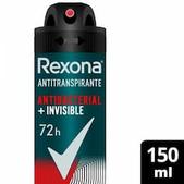 Oferta de Desodorante Rexona Men Antibacterial + Invisible Aerossol Antitranspirante 150ml por R$16,49 em Drogasil
