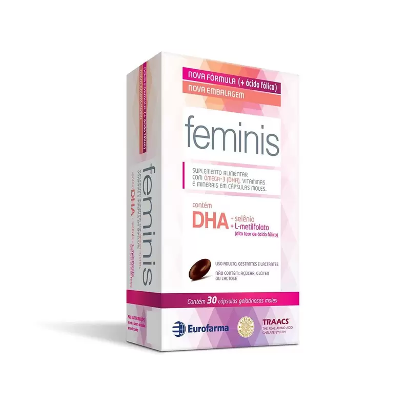 Oferta de Polivitamínico Feminis para Gestantes 30 cápsulas por R$126,49 em Drogasil