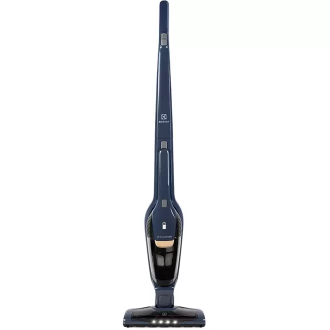 Oferta de Aspirador de Pó Vertical Sem Fio Electrolux Ergorapido 2 em 1 Luz LED até 35 min Azul (ERG25N) por R$829 em Electrolux