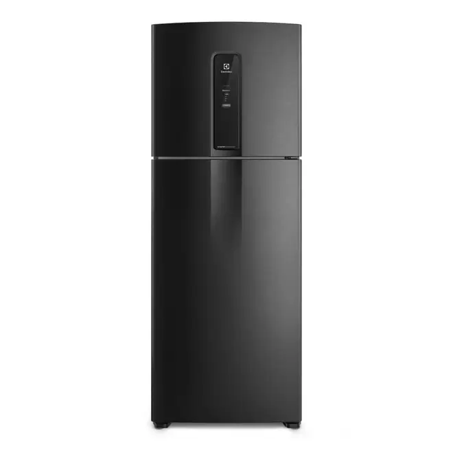 Oferta de Geladeira Electrolux Frost Free Inverter 480L Efficient com AutoSense SmartBivolt Duplex cor Black Inox Look (IT70B) por R$4099 em Electrolux