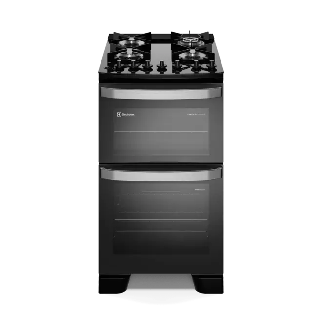 Oferta de Fogão 4 bocas Electrolux Preto Experience Mesa vidro, 2 Fornos e Tripla Chama (FE4DP) por R$2199 em Electrolux