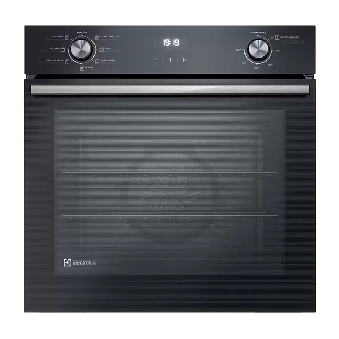 Oferta de Forno de Embutir Electrolux Elétrico 80L Efficient com PerfectCook360 Preto (OE8EH) por R$1899 em Electrolux