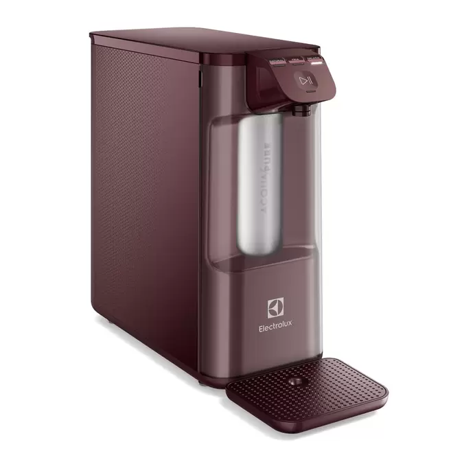 Oferta de Purificador Electrolux Pure 4x Água Gelada, Fria e Natural com Painel Touch Vermelho (PE12V) por R$579 em Electrolux