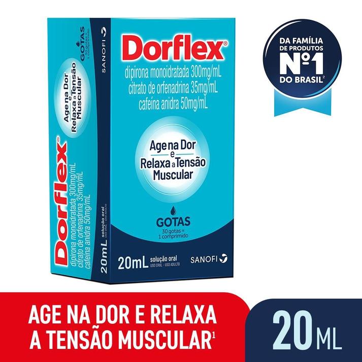 Oferta de Analgésico e Relaxante Muscular Dorflex® Gotas 20ml por R$21,07 em Farmácia Permanente